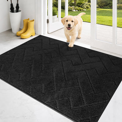 PURRUGS Dirt Trapping Door Mat Indoor Entrance, 32" x 47", Taupe