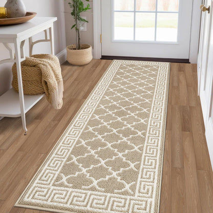 Pauwer Door Mat Indoor Entrance 20"x60", Absorbent Dirt Trapper Rugs, Grey