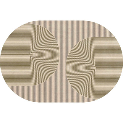 Easy Jute Rug for Pet Homes: 4x6 Outdoor Rug - Geometric Arch Pattern