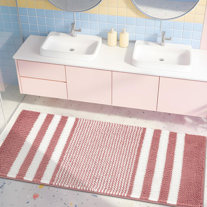 BSICPRO Bathroom Rugs Sets 2 Piece, Modern Bath Mat 20"x47"+20"x32", Blue