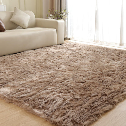 ORINOVA White Faux Sheepskin Shag Fur Runner Rugs for Living Room Bedroom Fluffy Washable Furry Area Rug 2x6 Nursery Rug Teen Room Décor