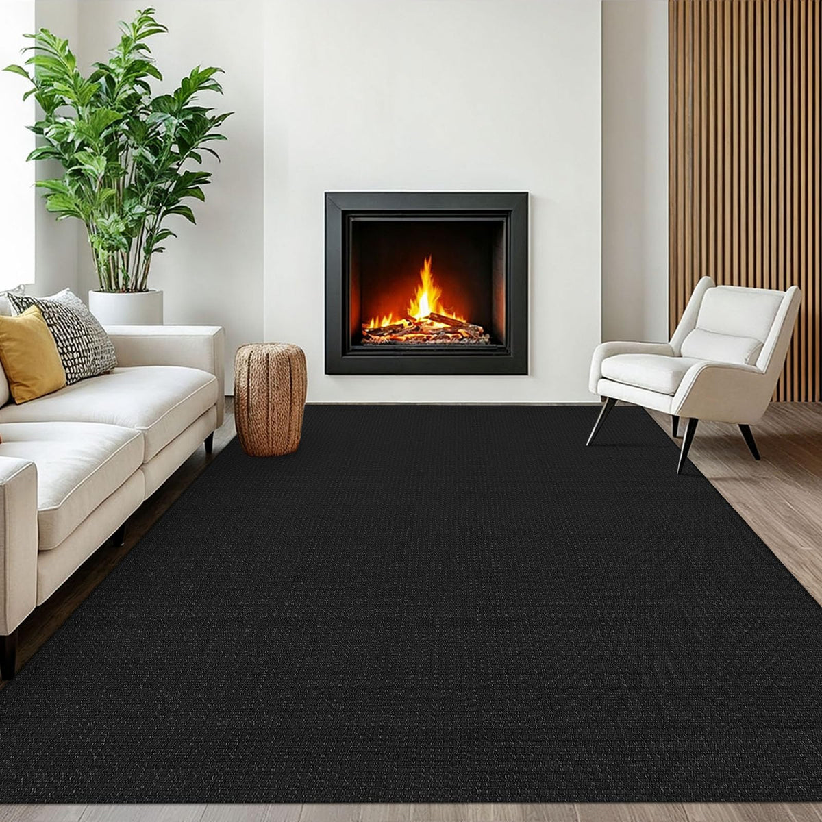 EARTHALL Woven Area Rug 3x5 Ft Washable Rugs for Entryway Braided Non Slip Rubber Backed Throw Rugs Door Mat Indoor Outdoor Entrance Cotton Carpet for Kitchen Foyer Front Door, Orange/Tan/Brown
