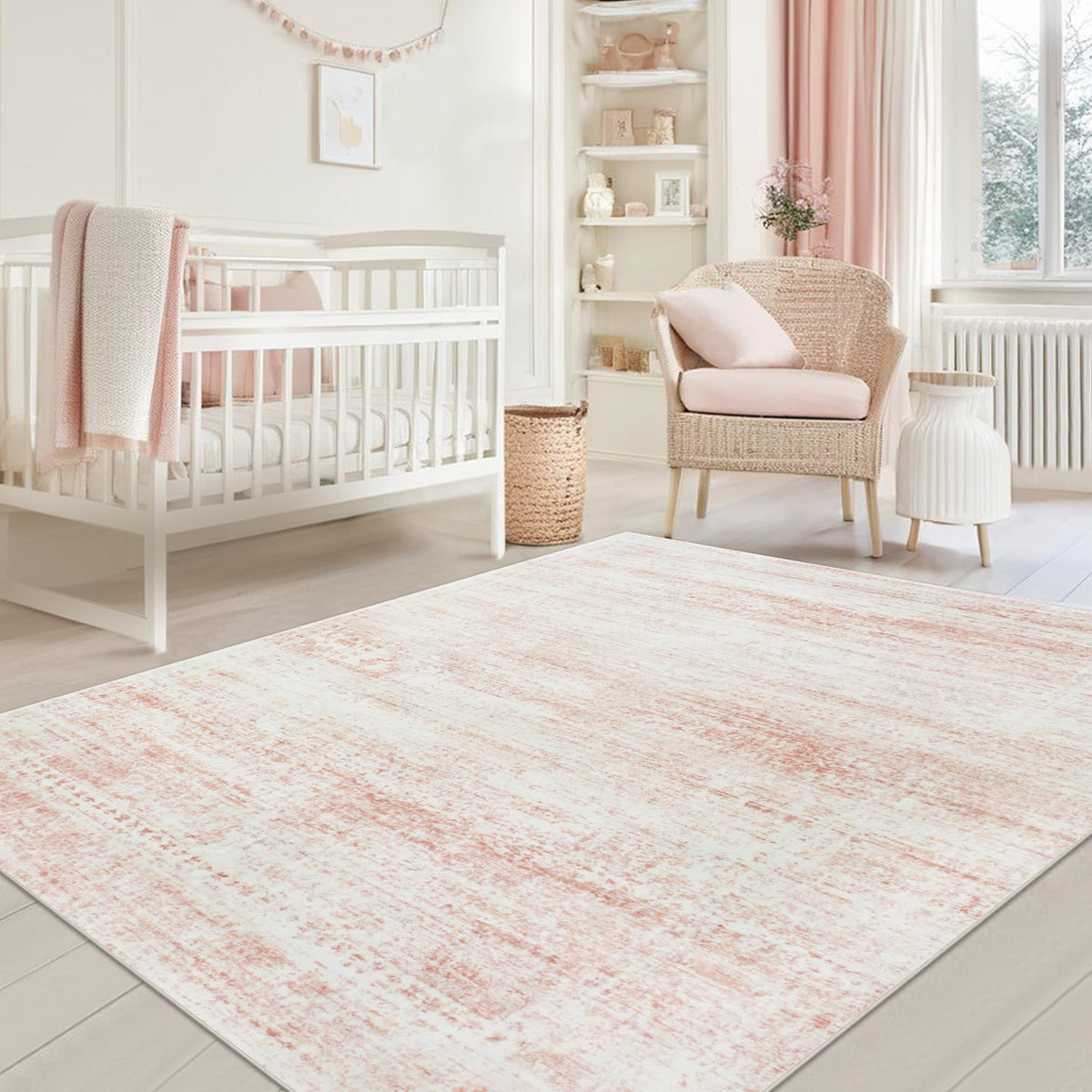 Washable Rugs 8x10 Area Rug for Living Room,Bedroom,Dining Room-Beige Green