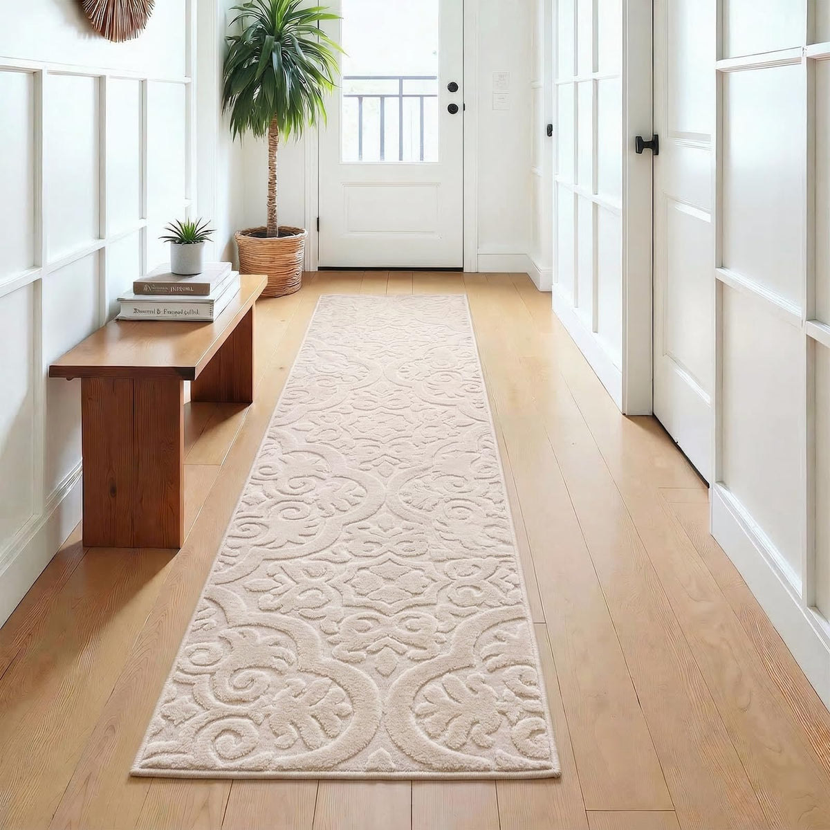 U'Artlines 6x9ft Washable Area Rug for Living Room,Neutral Beige Rugs