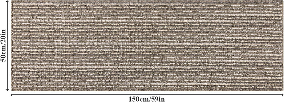 SHACOS Runner Rugs for Hallway 20"x59" Kitchen Runner Rug Floor Mat, Beige