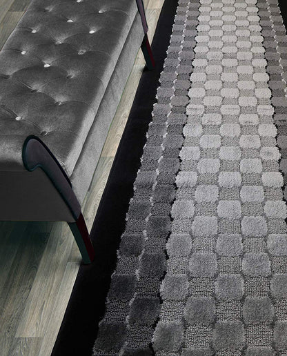 Runner Rug 6 ft, Non-Slip Washable Rug, Grey Textured Carpet for Kitchen Hallway Laundry Entryway, Rubber Backing, Indoor, Rolled in Box (26" x 6'), Custom Size Floor Runner