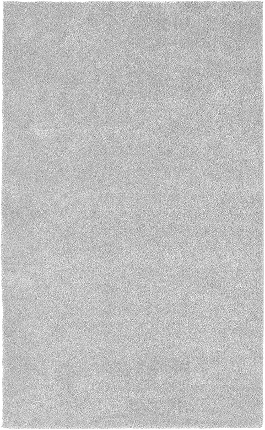 Garland Rug Room Size Bathroom Carpet 5 ft x 6 ft Platinum Gray – Soft, Plush, Absorbent, Quick-Dry, Durable Unbound Edges for Easy Cutting