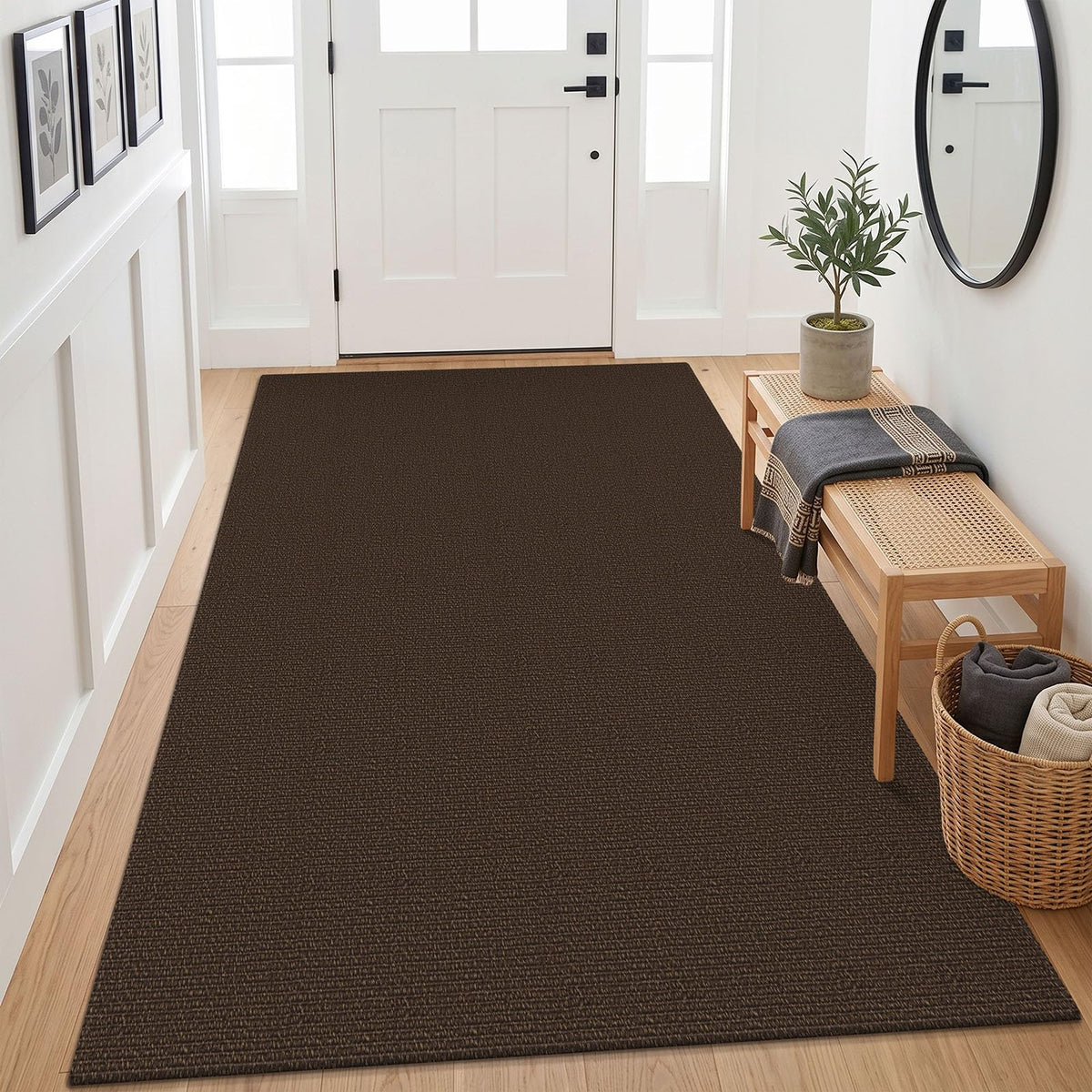 Lansny 2x3 ft Small Boho Washable Entryway Area Rug Non Slip Kitchen Runner