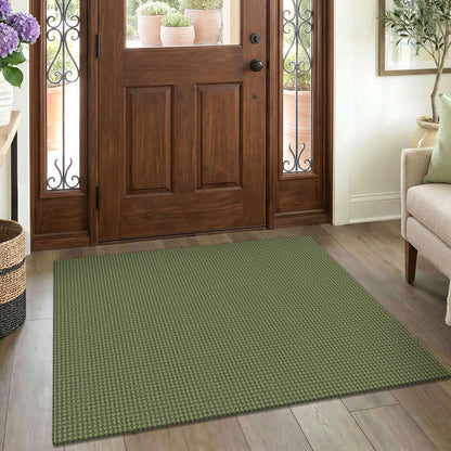 EARTHALL Woven Area Rug 3x5 Ft Washable Rugs for Entryway Braided Non Slip Rubber Backed Throw Rugs Door Mat Indoor Outdoor Entrance Cotton Carpet for Kitchen Foyer Front Door, Orange/Tan/Brown