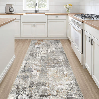 LOONGRUG 10x14 Area Rugs Washable Large Neutral Modern Living Room Rug