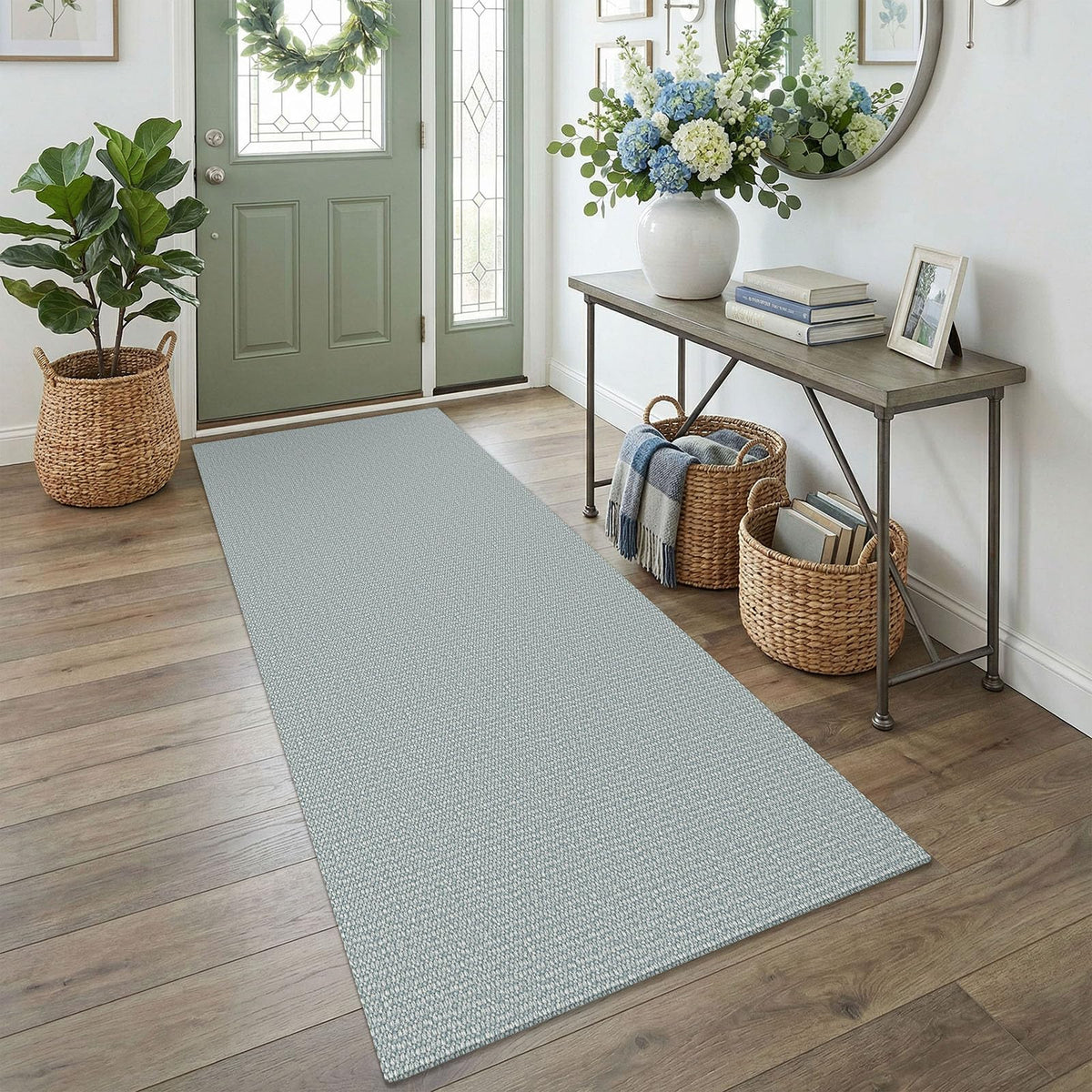 EARTHALL Washable Area Rug, Non Slip Entryway Rug, 4x6 Ft, Sand/Beige