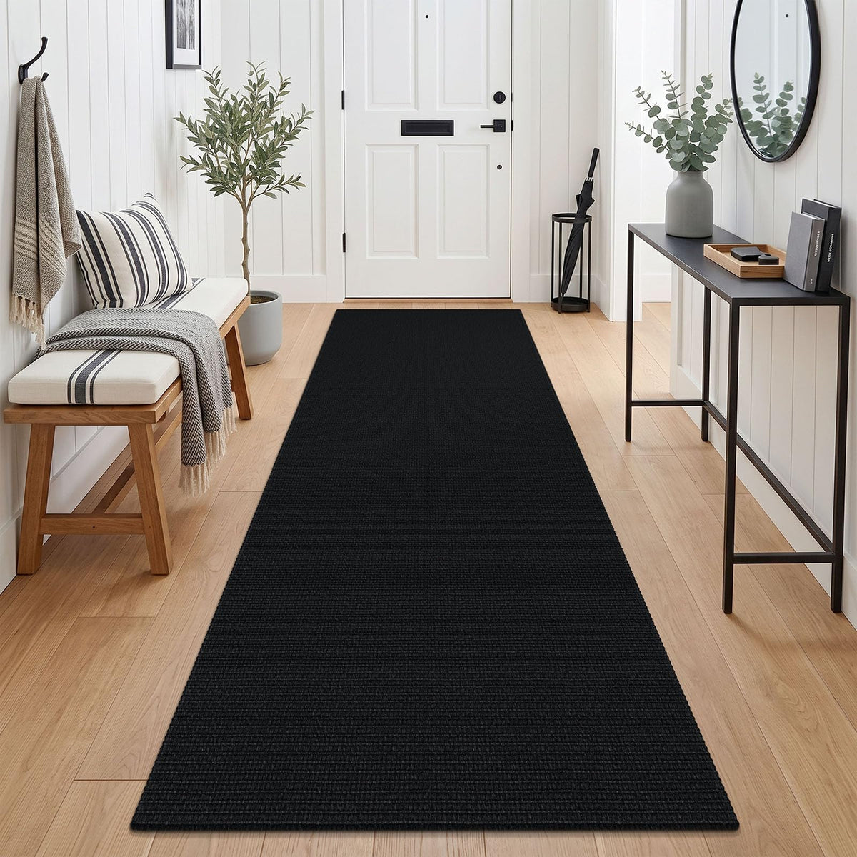 Lansny 2x3 ft Small Boho Washable Entryway Area Rug Non Slip Kitchen Runner