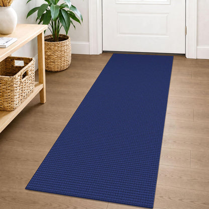 EARTHALL Woven Area Rug 3x5 Ft Washable Rugs for Entryway Braided Non Slip Rubber Backed Throw Rugs Door Mat Indoor Outdoor Entrance Cotton Carpet for Kitchen Foyer Front Door, Orange/Tan/Brown