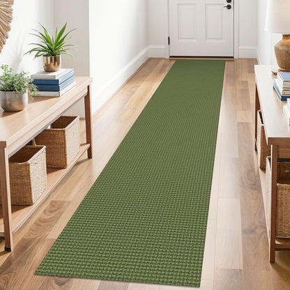 KOZYFLY Extra Long Runners for Hallways 3x20 ft Washable Kitchen Runner Non Slip Rubber Backed Hallway Rug Cotton Entryway Runner Rug Floor Carpet for Indoor Hall, Kitchen, Stair, Black/Dark Grey