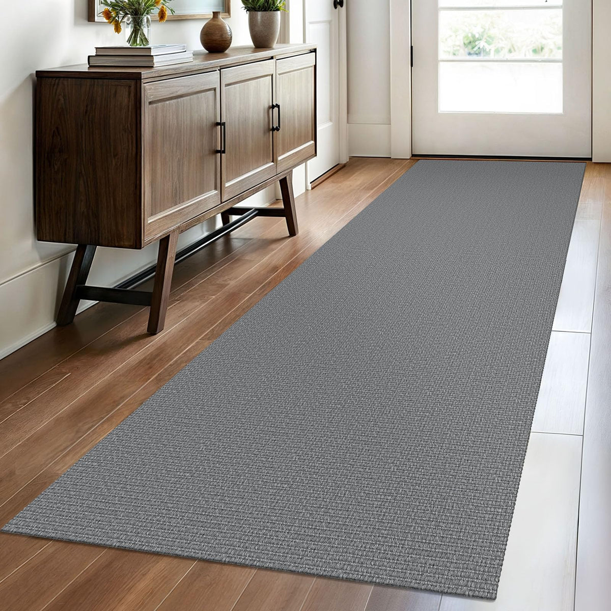 EARTHALL Washable Area Rug, Non Slip Entryway Rug, 4x6 Ft, Sand/Beige