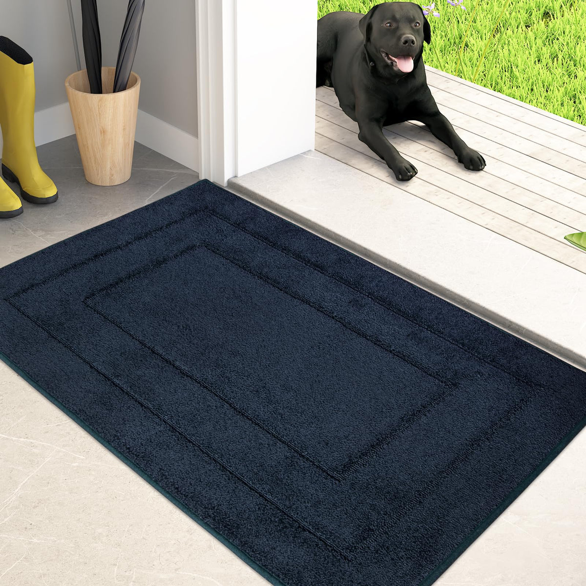 PURRUGS Dirt Trapping Door Mat Indoor Entrance, 20" x 31.5", Beige