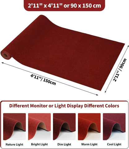 jxgzyy Red Runner Rug 2'11" x 9'10" with Scraper Pile for Outdoor, Garage