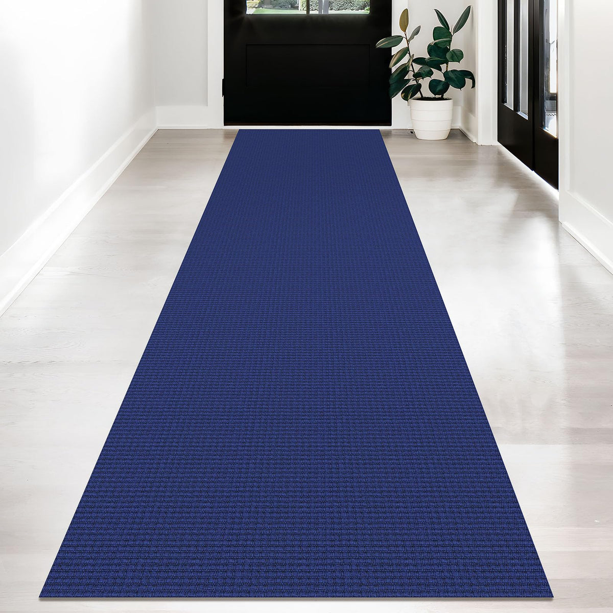KOZYFLY Extra Long Runners for Hallways 3x20 ft Washable Kitchen Runner Non Slip Rubber Backed Hallway Rug Cotton Entryway Runner Rug Floor Carpet for Indoor Hall, Kitchen, Stair, Black/Dark Grey
