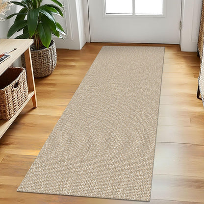 EARTHALL Washable Area Rug, Non Slip Entryway Rug, 4x6 Ft, Sand/Beige