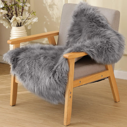 ORINOVA White Faux Sheepskin Shag Fur Runner Rugs for Living Room Bedroom Fluffy Washable Furry Area Rug 2x6 Nursery Rug Teen Room Décor