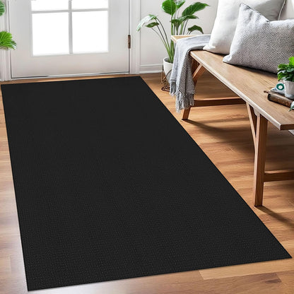 EARTHALL Woven Area Rug 3x5 Ft Washable Rugs for Entryway Braided Non Slip Rubber Backed Throw Rugs Door Mat Indoor Outdoor Entrance Cotton Carpet for Kitchen Foyer Front Door, Orange/Tan/Brown