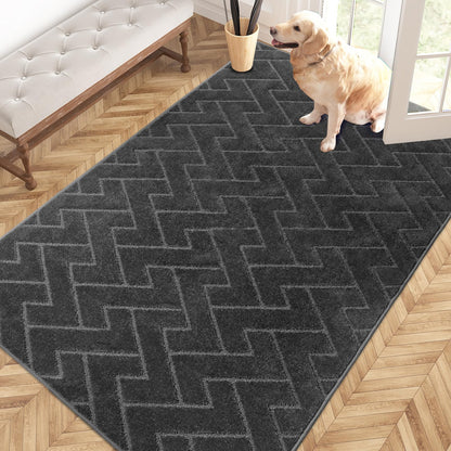 PURRUGS Dirt Trapping Door Mat Indoor Entrance, 32" x 47", Taupe