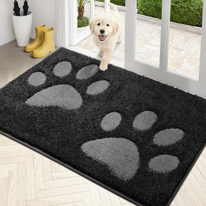 PURRUGS Dirt Trapping Door Mat Indoor Entrance, 32" x 47", Grey