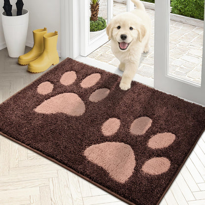 PURRUGS Dirt Trapping Door Mat Indoor Entrance, 32" x 47", Grey