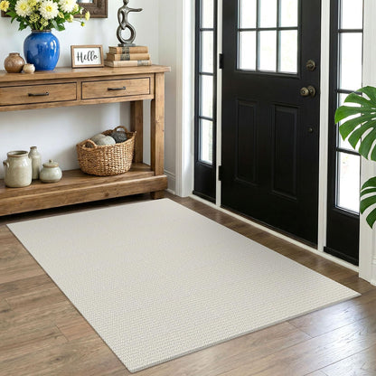 EARTHALL Washable Area Rug, Non Slip Entryway Rug, 4x6 Ft, Sand/Beige