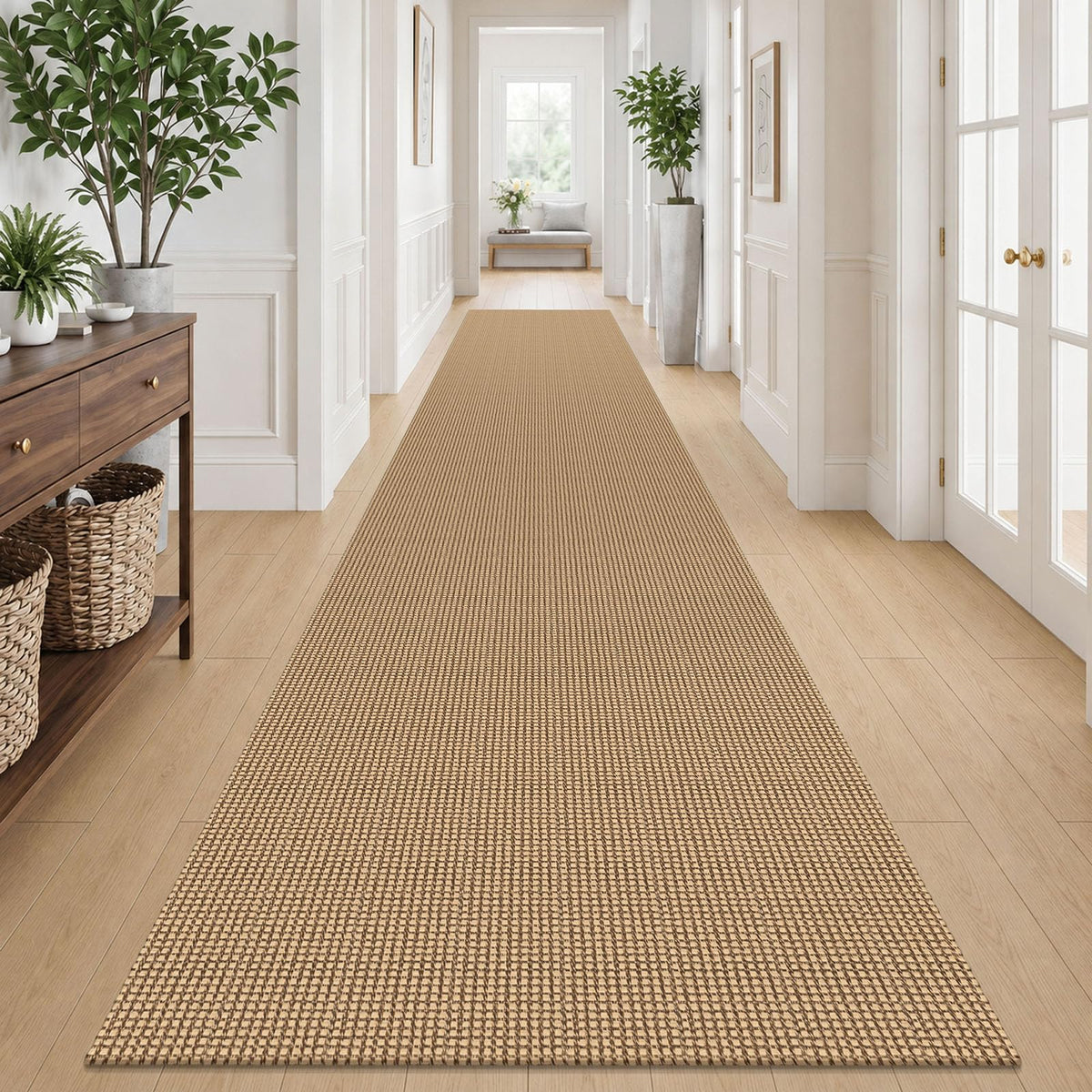 IOHOUZE Small Area Rug 2x3 Washable Woven Rugs for Entryway Non Slip Rubber Backed Front Door Rugs Indoor Doormat Throw Rug Floor Carpet for Entrance Kitchen, Cream/Beige
