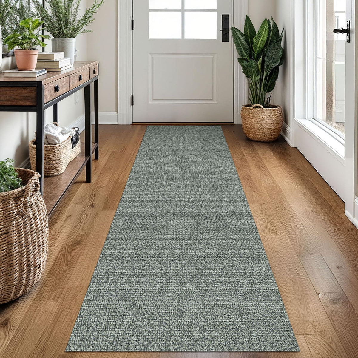 EARTHALL Washable Area Rug, Non Slip Entryway Rug, 4x6 Ft, Sand/Beige