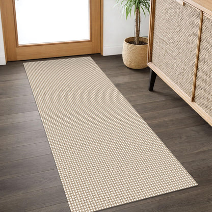 IOHOUZE Small Area Rug 2x3 Washable Woven Rugs for Entryway Non Slip Rubber Backed Front Door Rugs Indoor Doormat Throw Rug Floor Carpet for Entrance Kitchen, Cream/Beige