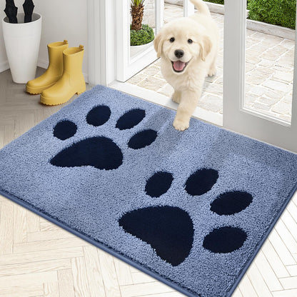 PURRUGS Dirt Trapping Door Mat Indoor Entrance, 32" x 47", Grey