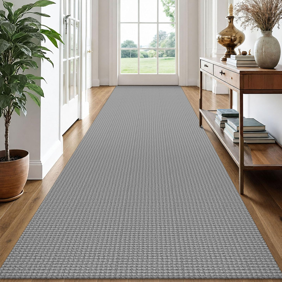EARTHALL Woven Area Rug 3x5 Ft Washable Rugs for Entryway Braided Non Slip Rubber Backed Throw Rugs Door Mat Indoor Outdoor Entrance Cotton Carpet for Kitchen Foyer Front Door, Orange/Tan/Brown