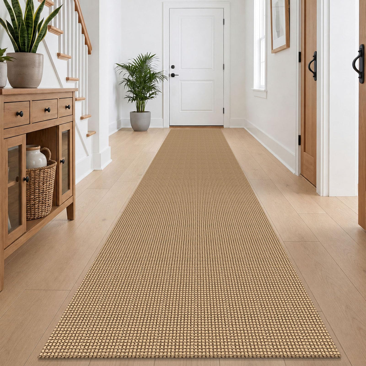IOHOUZE Small Area Rug 2x3 Washable Woven Rugs for Entryway Non Slip Rubber Backed Front Door Rugs Indoor Doormat Throw Rug Floor Carpet for Entrance Kitchen, Cream/Beige