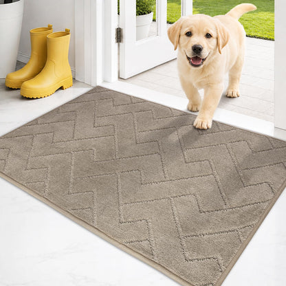 PURRUGS Dirt Trapping Door Mat Indoor Entrance, 32" x 47", Taupe