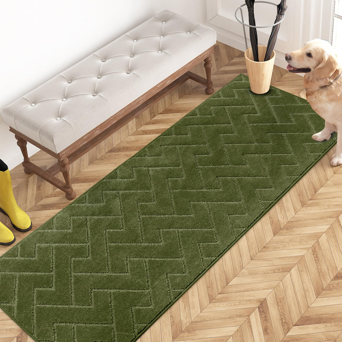 PURRUGS Dirt Trapping Door Mat Indoor Entrance, 32" x 47", Taupe