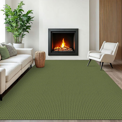 EARTHALL Woven Area Rug 3x5 Ft Washable Rugs for Entryway Braided Non Slip Rubber Backed Throw Rugs Door Mat Indoor Outdoor Entrance Cotton Carpet for Kitchen Foyer Front Door, Orange/Tan/Brown