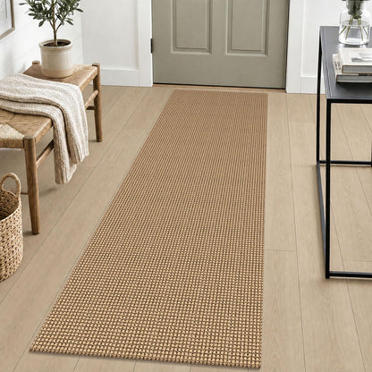 IOHOUZE Small Area Rug 2x3 Washable Woven Rugs for Entryway Non Slip Rubber Backed Front Door Rugs Indoor Doormat Throw Rug Floor Carpet for Entrance Kitchen, Cream/Beige