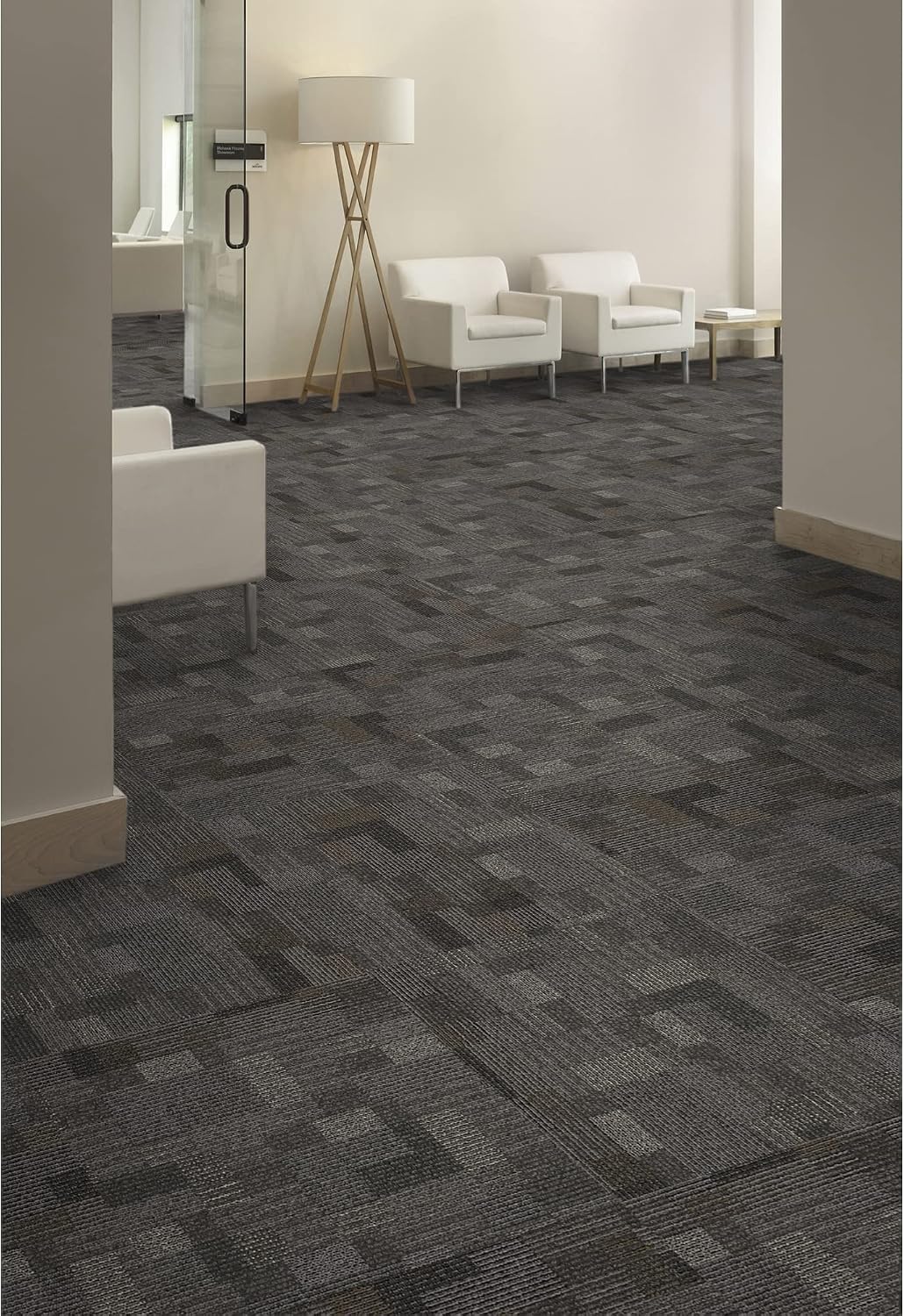 Mohawk Basics 24" x 24" Berber (Loop pile), 0.09" Pile Height, Carpet Tile, PET Fiber, Smoke Color, (24 Tiles), (96 sqft/carton)