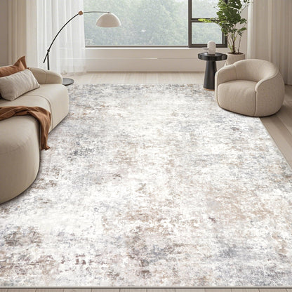 Washable Rugs 8x10 Area Rug for Living Room,Bedroom,Dining Room-Beige Green