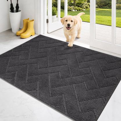 PURRUGS Dirt Trapping Door Mat Indoor Entrance, 32" x 47", Taupe