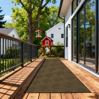 jxgzyy Red Runner Rug 2'11" x 9'10" with Scraper Pile for Outdoor, Garage