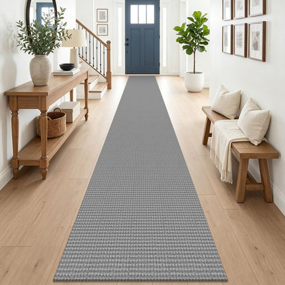 EARTHALL Woven Area Rug 3x5 Ft Washable Rugs for Entryway Braided Non Slip Rubber Backed Throw Rugs Door Mat Indoor Outdoor Entrance Cotton Carpet for Kitchen Foyer Front Door, Orange/Tan/Brown