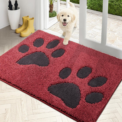 PURRUGS Dirt Trapping Door Mat Indoor Entrance, 32" x 47", Grey