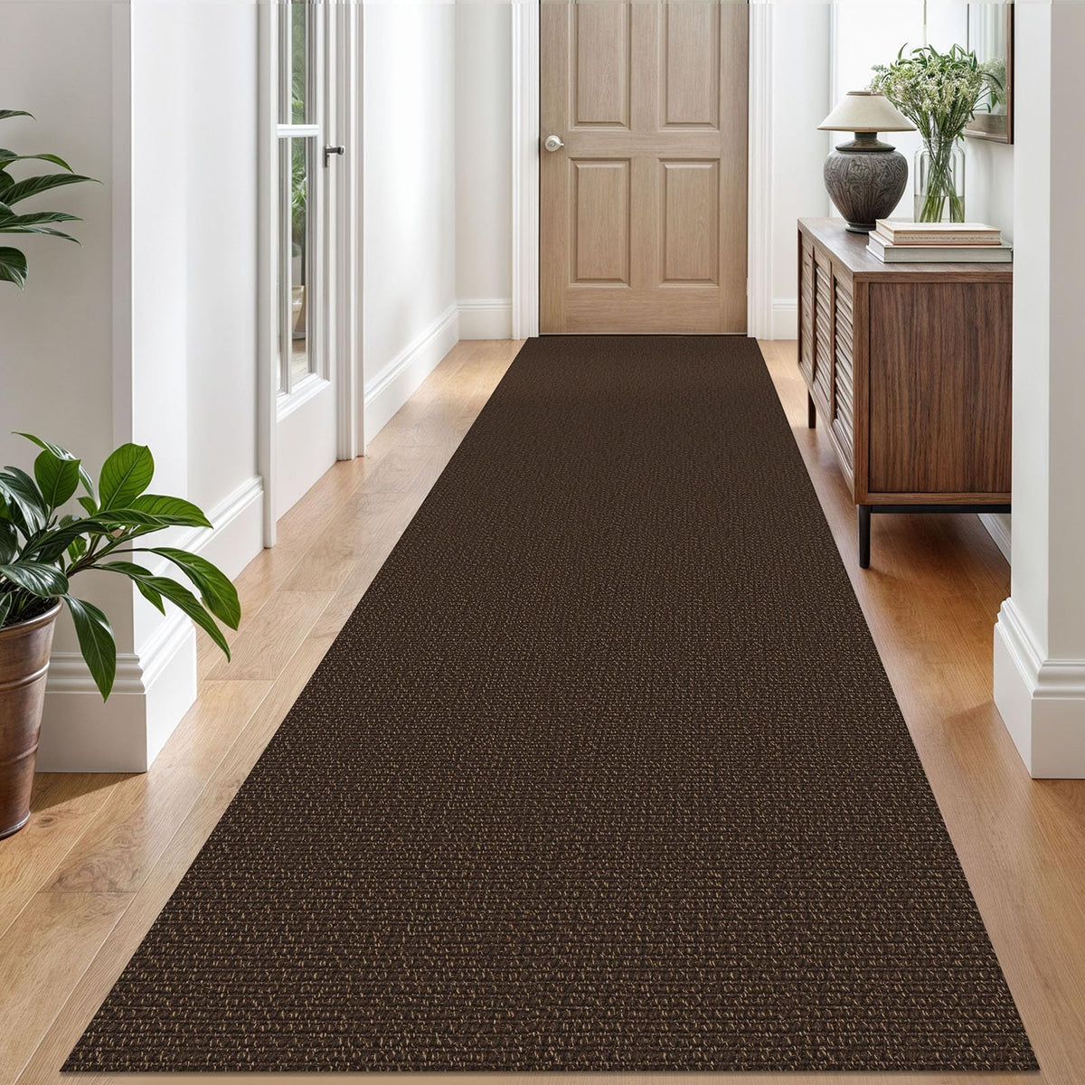 EARTHALL Washable Area Rug, Non Slip Entryway Rug, 4x6 Ft, Sand/Beige