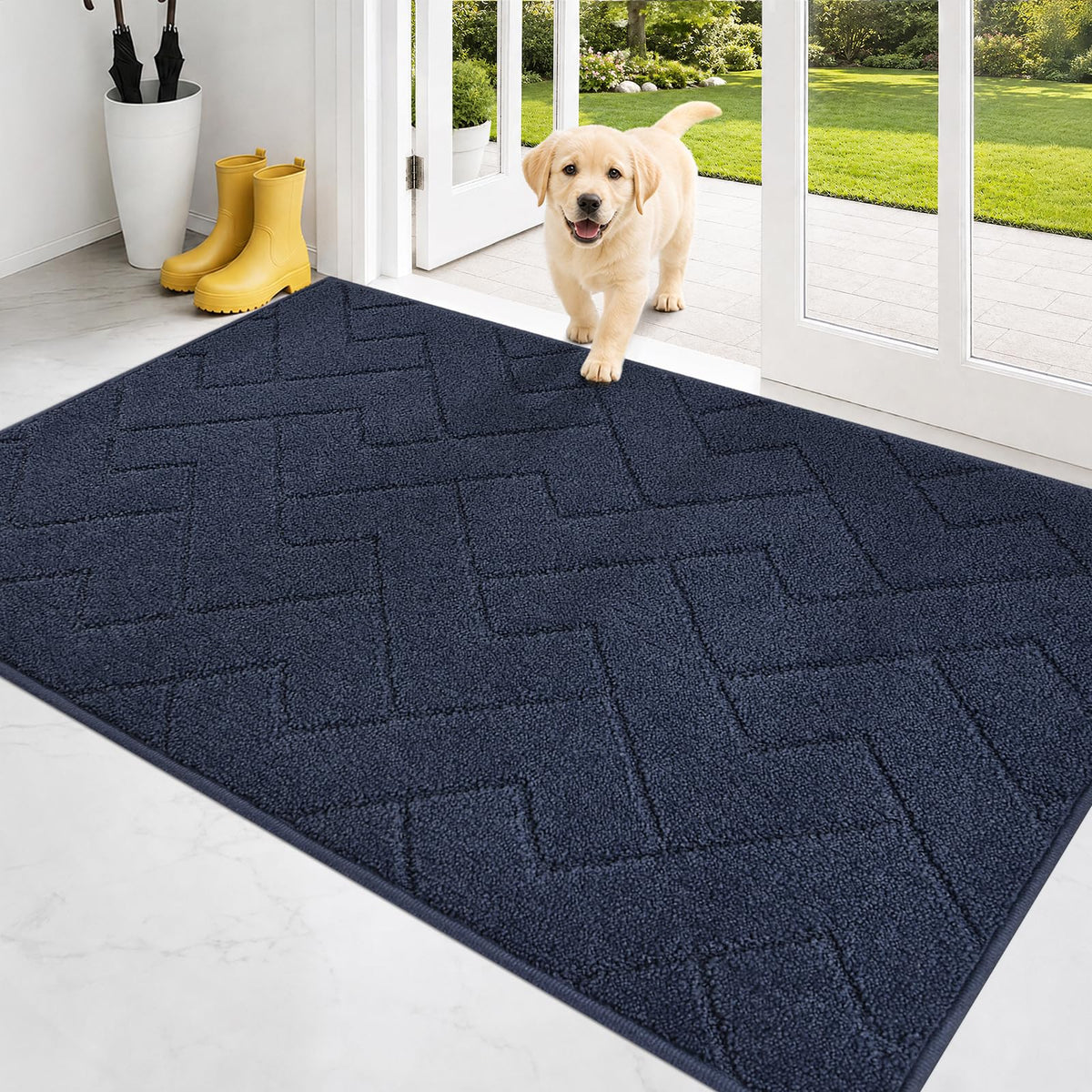 PURRUGS Dirt Trapping Door Mat Indoor Entrance, 32" x 47", Taupe