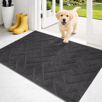 PURRUGS Dirt Trapping Door Mat Indoor Entrance, 32" x 47", Taupe