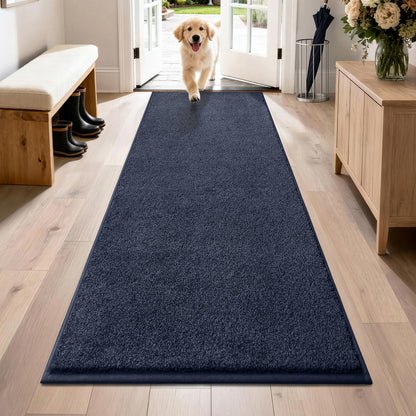 PURRUGS Dirt Trapping Indoor Door Mat, 34" x 59", Charcoal