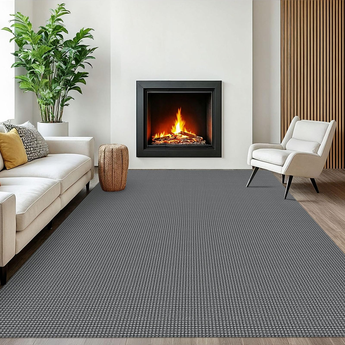 EARTHALL Woven Area Rug 3x5 Ft Washable Rugs for Entryway Braided Non Slip Rubber Backed Throw Rugs Door Mat Indoor Outdoor Entrance Cotton Carpet for Kitchen Foyer Front Door, Orange/Tan/Brown